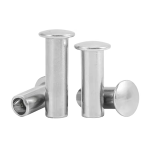 Remaches Semitubulares TaiPeng M3-M10 DIN 7338 B de Acero Inoxidable para Forro de Freno, Cabeza Plana de 3/8 pulgadas, Clase 6, Acabado Brillante - Product Image 5