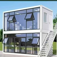 Maison en conteneur de luxe triangulaire préfabriquée à montage rapide Villa moderne Kits de cabane en rondins République dominicaine