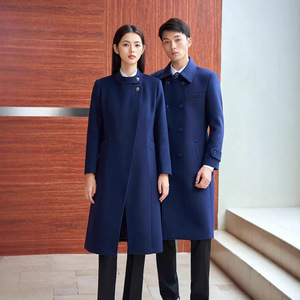 Women's And Men's Woolen Coat Winter Uniform For Hotel Reception Long Sleeve With Label And Tags - Product Image 1