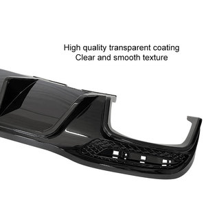 Difusor ABS con Soportes para Puntas de Escape y Labio de Parachoques Trasero para Benz GLE-Class W166 GLE 450 hasta el Estilo B, 2016-2019 - Product Image 5