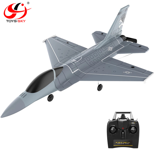 VOLANTEXRC 4CH 2.4GHz Fixed Wing F-16 Airplane Glider RC Fighter Jet Plane RTF with Xpilot Stabilizer System for Beginners
