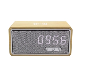 2024 Cheap and High Quality 3 in 1 Digital Alarm <strong>Clock</strong> With Wireless Charger &amp; Bluetooth <strong>Speaker</strong> - Product Image 1