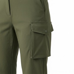 <span class=keywords><strong>Pantaloni</strong></span> <span class=keywords><strong>Cargo</strong></span> a Vita Alta Incrociati da <span class=keywords><strong>Donna</strong></span>, <span class=keywords><strong>Pantaloni</strong></span> Utility Affusolati per Escursionismo con Tasche a Patta, <span class=keywords><strong>Pantaloni</strong></span> Elasticizzati da Viaggio Outdoor, OEM - Product Image 4