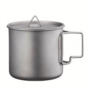 Taza de Agua de Titanio Puro, Taza de Té de Una Sola Capa para Acampar al Aire Libre, Taza de Titanio Plegable Portátil para Acampar, Diseño y Logotipo Personalizados - Product Image 1