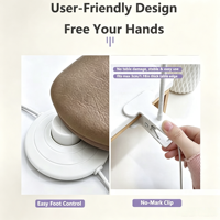 Lampe à ongles LED UV USB à col de cygne, à pédale, pour extension d'ongles et application de gel dur en salon