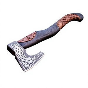 SCL- Viking Carbon Steel Industrial Grade <b>Axe</b> Handcrafted Engraved Blade Rosewood <b>Handle</b> for Camping Outdoor Adventures <b>Axes</b> - Product Image 1