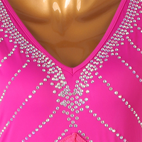 Robe de danse moderne personnalisée de haute qualité à manches longues et à glands avec strass pour salle de bal et scène