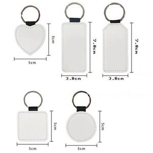 Wholesale PU <b>Leather</b> Custom Logo UV Printing Heart Shape Eco-Friendly Durable <b>Keychain</b> Keyring Christmas Birthday - Product Image 3