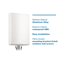 Antenne Panneau WiFi 5G 4G Omnidirectionnelle Double Bande 50 Km Longue Portée, Dispositif Amplificateur Externe MIMO, Routeur Extérieur LTE 5GHz 2G GSM