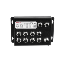Commutateur Ethernet industriel 10/100/1000Base T Port M12 Géré L2 SNMP QoS RSTP ERPS DC12-48V IP65 Aluminium EN50155