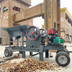 Diesel ROCK máy nghiền hàm cho khai thác vàng Heavy Duty băng tải máy nghiền hàm - Product Image 1