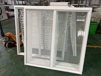 Ventanas Corredizas de PVC de Bajo Costo Directo de Fábrica, Ventanas Corredizas de PVC de Doble Acristalamiento para Proyectos de Construcción, Estilo Americano