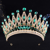 Diadème de Mariée de Luxe en Alliage Doré avec Cristaux, Style Miss Univers Paraguay, pour Mariage, Anniversaire, Fête, Princesse