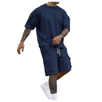 Ensemble 2 pièces décontracté été style européen et américain : T-shirt et short amples en polyester/spandex écologique avec strass
