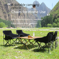 Chaise de camping Moon en alliage d'aluminium moderne, portable, sans assemblage, pliable, ergonomique, incurvée, écologique pour le camping, la plage, le bord du lac