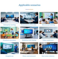 Çift İşletim Sistemli 65 75 İnç 4K LCD Akıllı Elektronik İnteraktif Sınıf Dijital Tahta Öğretim İçin Beyaz Tahta