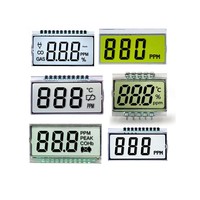 Module LCD TN personnalisé de 3,5 pouces avec capteur de CO, affichage à code segmenté, alarme monoxyde de carbone avec direction de visualisation à 6 heures