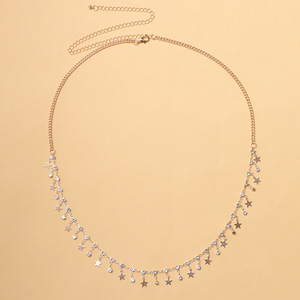 สร้อยคาดเอวสไตล์ยุโรปอเมริกัน โลหะผสมสังกะสี ประดับดาวและพู่ห้อย เครื่องประดับสำหรับงานปาร์ตี้ ชั้นเดียว แฟชั่นสำหรับผู้ใหญ่ - Product Image 6