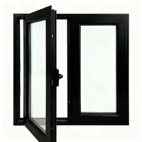 Ventanas Abatibles de Vidrio Templado con Aislamiento de Buena Calidad, Ventanas Abatibles de Vidrio a Prueba de Balas y Resistentes a Huracanes para Villas
