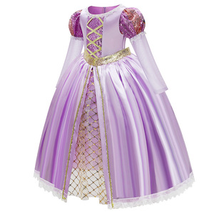 Vestido de Princesa de <span class=keywords><strong>Rapunzel</strong></span> para Niñas, Disfraz Enredado de Halloween, Disfraz de Cumpleaños, Cosplay, Regalos de Fiesta, Disfraz de Hada, Vestido de Princesa - Product Image 6