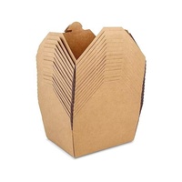 Récipient d'emballage alimentaire à emporter jetable au micro-ondes personnalisé pour frites chips Boîte en papier kraft avec trou d'aération