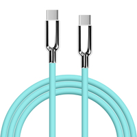 Chargeur de téléphone magnétique en silicone liquide 100W 1M 6A à charge rapide Type-C vers Type-C pour la synchronisation et la charge des téléphones mobiles