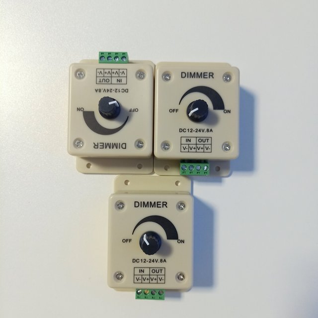 LED Dimmer Switch Brightness Adjust Controller for 3528 5050 5730 5630 Single Color Strip Light DC 12V 24V White