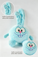 Jouet interactif sonore en peluche pour animaux de compagnie - Jouet d'entraînement à la mastication et à la dentition pour chats et chiens