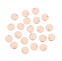 Gros Multi Taille En Acier Inoxydable Or Argent Pendaison Étiquettes pour Personnaliser Cercle Disques Pendentif