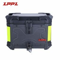 Vente flash : coffre de moto en alliage d'aluminium imperméable antivol de 45 L avec double verrouillage de style X pour moto électrique