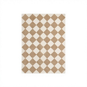 Alfombras de Yute a Cuadros de 10 mm de Grosor, Antideslizantes, Lavables, para Interiores y Exteriores, Aptas para Mascotas, Alfombra Negra para Sala de Estar y Comedor - Product Image 4