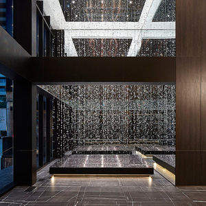 <span class=keywords><strong>Lustre</strong></span> suspendu en perles de cristal, long et <span class=keywords><strong>tombant</strong></span>, moderne, pour hall d'entrée d'hôtel - Product Image 1