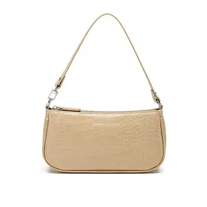 Custom logo portable pu leather luxury small mini women lady croco cross body bag shoulder bag handbag