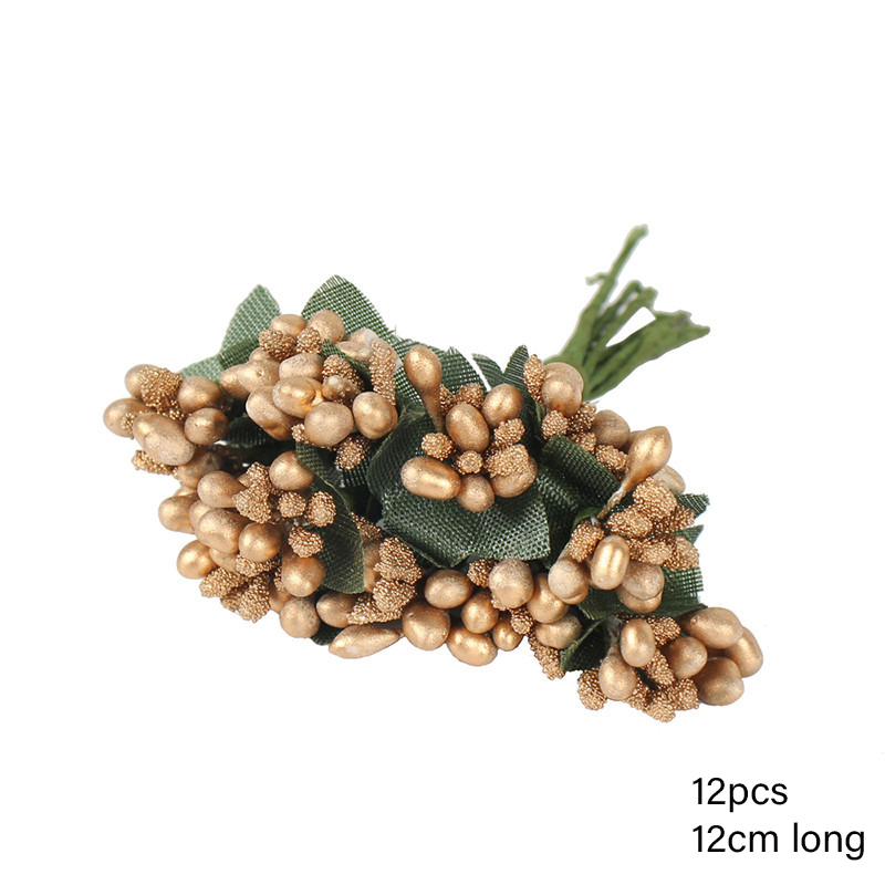 8/10/12/90/144 PCs cherry berries stamen DIY wreath decoration flower artificial wedding package