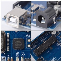 Placa de desarrollo/aprendizaje UNO R3 con chip ATmega328P compatible con Arduin0 UNO Rev3 para programadores, Emuladores, depuradores