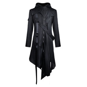 <span class=keywords><strong>Costume</strong></span> Cosplay Gothique d'Halloween Homme Nouvelle Veste Vintage Couleur Pure avec Manches Longues et Capuche Inspirée TV et Film - Product Image 1