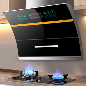 OEM One drawing box grande aspirazione doppio motore lato aspirazione cucina cappa cucina corpo <span class=keywords><strong>camino</strong></span> touch grande schermo - Product Image 3