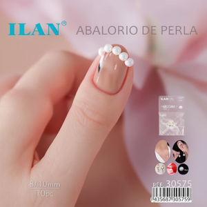 Perle di ilan da 8/10 mm, 10 pezzi, per decorazioni nail art - Product Image 3