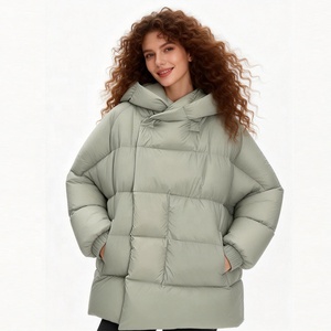 Veste matelassée pour <span class=keywords><strong>femme</strong></span>, <span class=keywords><strong>manteau</strong></span> en duvet surdimensionné - 90% duvet de canard blanc, écologique, certifié GRS, logo personnalisé, livraison rapide - Product Image 2