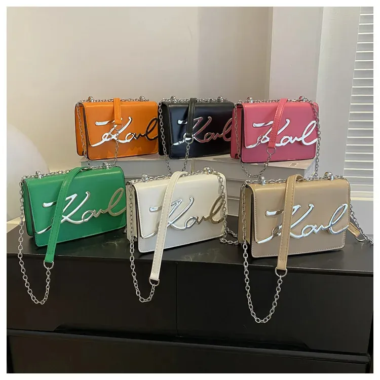 Bolsas De Luxo Para Mulheres Por Atacado Marca PU Couro Crossbody Bag Casual Cadeia Carta Flap Messenger Bags