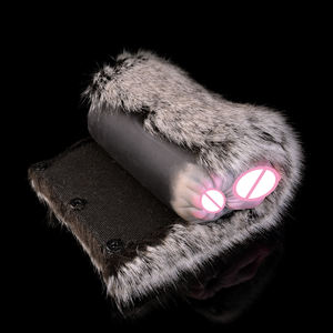 ファンタジーな燃えるような牛スタイルの毛皮のような男性用オナホール、デュアルソフトチャンネルとリアルなぬいぐるみ動物デザイン - Product Image 4