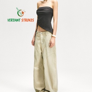 Verdant Strokes Hecho a pedido Flocado Bordado Mujeres Singlet Tops Tamaño 20 Camisola Tops Seda de hielo Mujeres Tank <span class=keywords><strong>Watch</strong></span> Singlet - Product Image 6