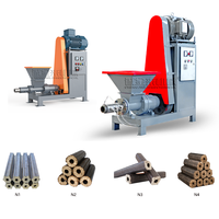 Chaîne de production de briquettes par extrusion à vis de sciure de riz et de balles de riz, four de carbonisation, capacité 2-4 tonnes, creux hexagonal, PLC