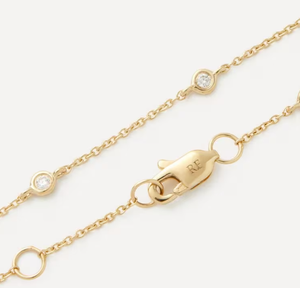 Pulsera de oro de 14 quilates con diamantes al día - Product Image 3