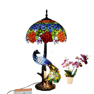 Châu Âu MỤC VỤ Retro bảng đèn nhà máy trực tiếp Tiffany bàn đèn với Glass ABS cơ thể cho khách sạn Home Living phòng ngủ trang trí - Product Image 5