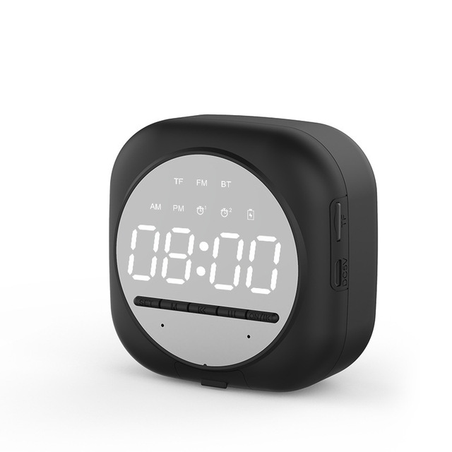 Alarm Clock Bluetooth Speaker Mini Portable  Home Desktop Beside Wireless Speakers