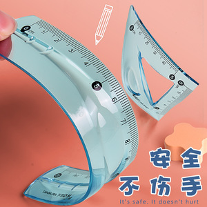 M&G Soft Ruler 15Cm <b>Set</b> Of 4 Pieces For Students Exams Math Tools Flexible Ruler Protractor <b>Set</b> <b>Squares</b> ARLN0467 - Product Image 4