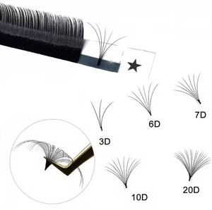 easy fanning <b>eyelash</b> <b>extensions</b> volume lashes automatic fan lashes soft lightweight lash <b>extension</b> supplier - Product Image 2