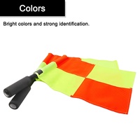 Vente directe usine – Lot de 2 drapeaux d'arbitre portables, étanches et écologiques, avec sac de rangement pour arbitres de touche de football, hockey et autres sports