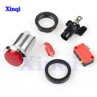 Prix de gros d'usine Style américain chromage 5V/12V 33mm trou boutons poussoirs illuminés fournisseur d'arcade